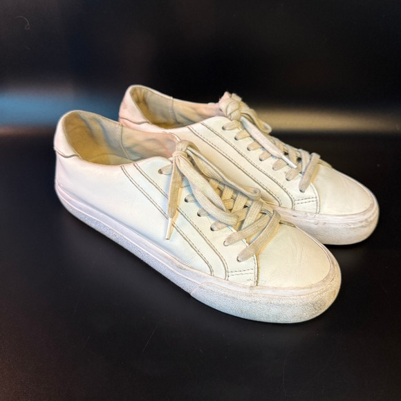 Madewell Shoes - Madewell White Leather Sneakers Low Top Casual Shoes Women's Size 6